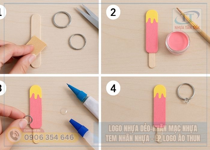Cách Làm Móc Khoá Bằng Que Kem