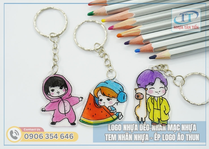 Làm móc khoá bằng vỏ nhựa co nhiệt