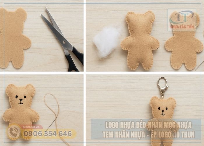 Cách Làm Móc Khoá Gấu Bông
